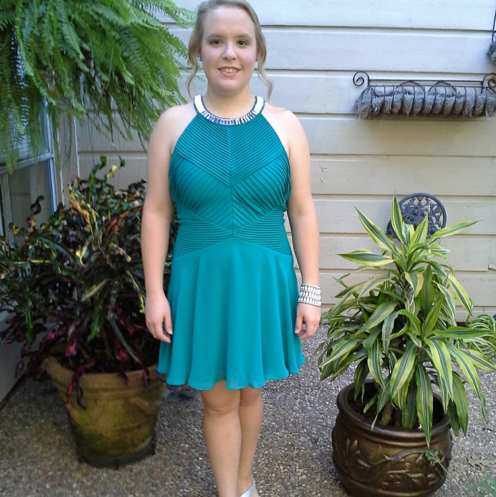 Calvin Klein teal dress
